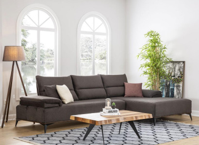 Ecksofa L Form Sofa Couch Design Couchen Polster Textil Eck Garnitur